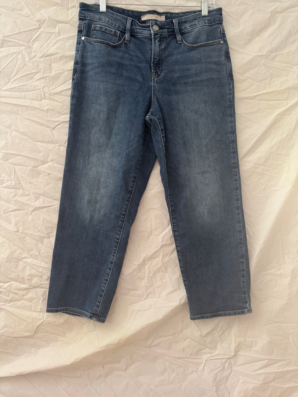 Athleta Dark Wash Wide Leg Cropped Jeans